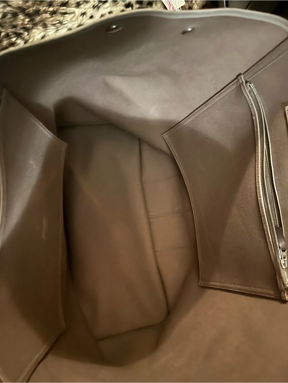 Hermes Cabag in Etoupe Toile Canavs and Leather Bag - Discontinued - Authentic